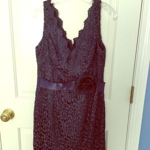 Navy blue sparkle lace cocktail dress